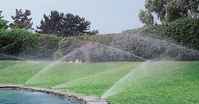 Automatische Sprinkler Bewasserung rasen Sprinkleranlage