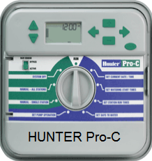Bew�sserungssteuerung mit einem HUNTER-Pro-C Bew�sserungscomputer