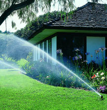 Automatische Bew�sserung im Garten