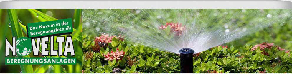Bewässerungssystem mit Versenkregner als Gartenregner