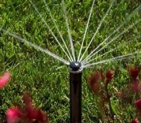 Versenkregner fr den Garten, Beregnungstechnik fr die Gartenbewsserung.